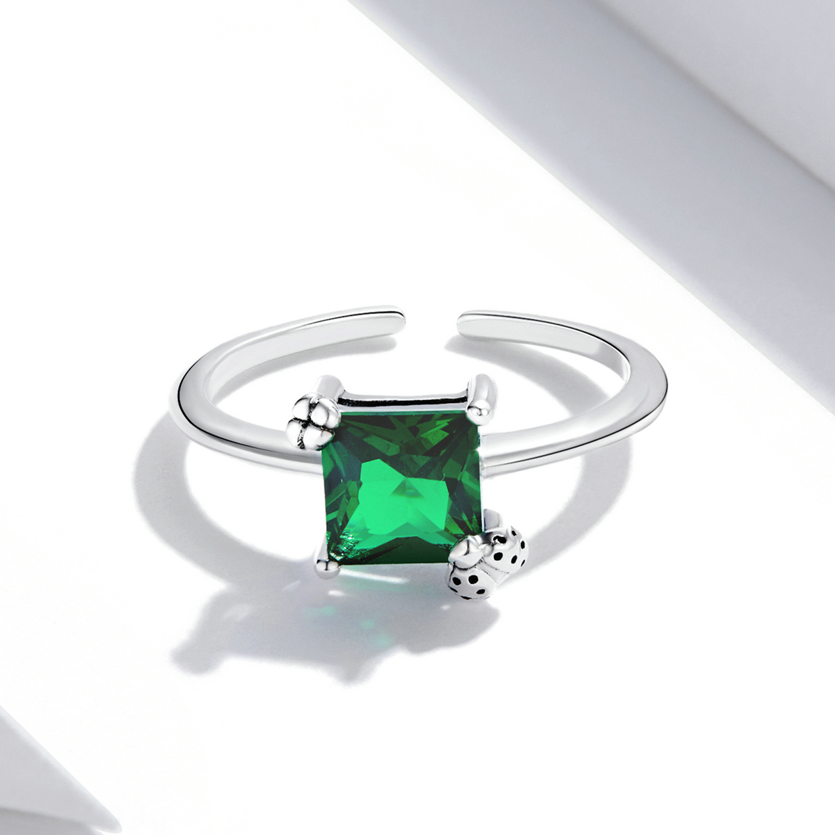 Pandora Style Groen Zirkonium Open Ring - SCR754