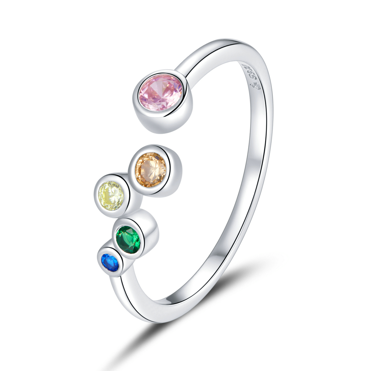 Pandora Style Kleurrijke bubbels Open Ring - BSR149