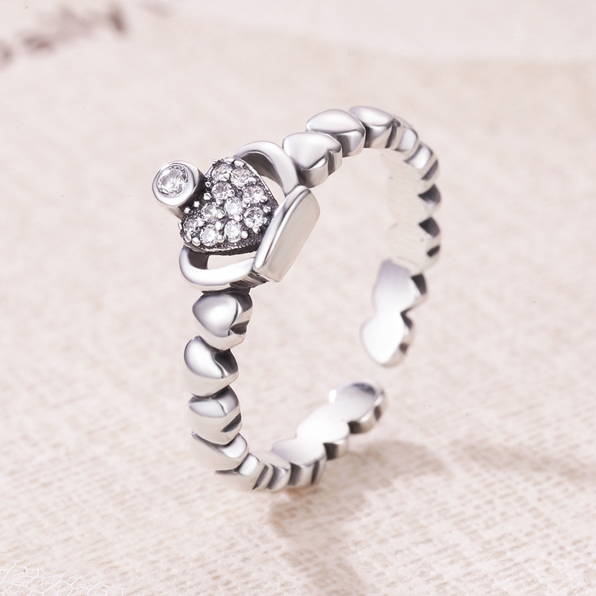 Pandora Style Koningin Laurel Krans Open Ring - VSR142