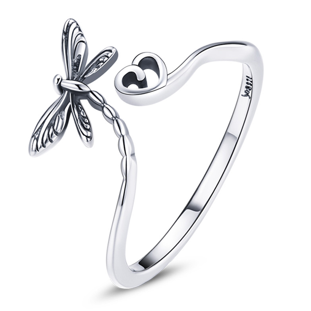 Pandora Style Liefde Dragonfly Open Ring - SCR734