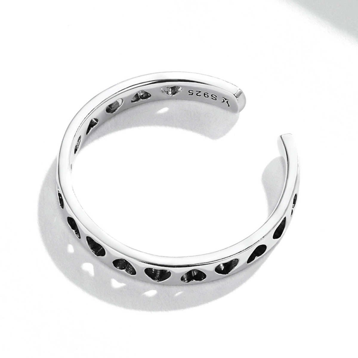 Pandora Style Opengewerkt Hart Open Ring - SCR765