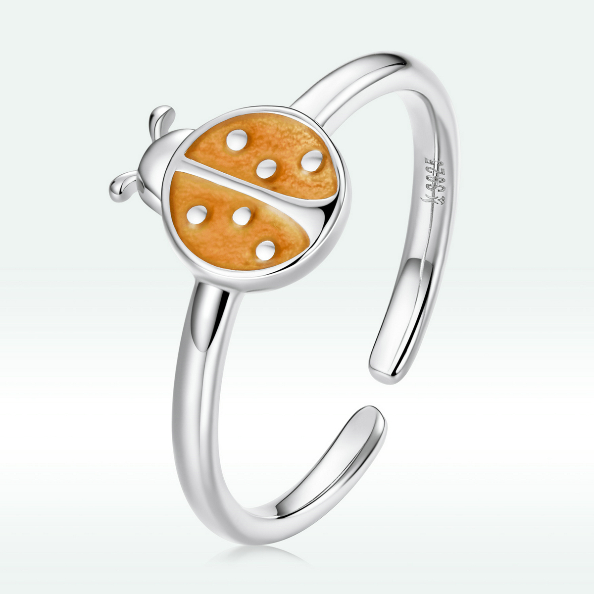 Pandora Style Oranje Lieveheersbeestje Open Ring - SCR774