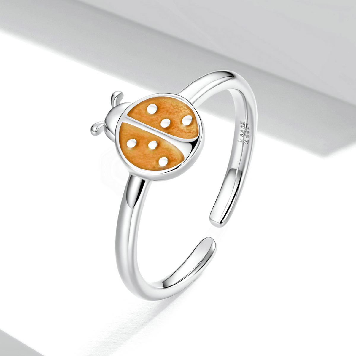 Pandora Style Oranje Lieveheersbeestje Open Ring - SCR774