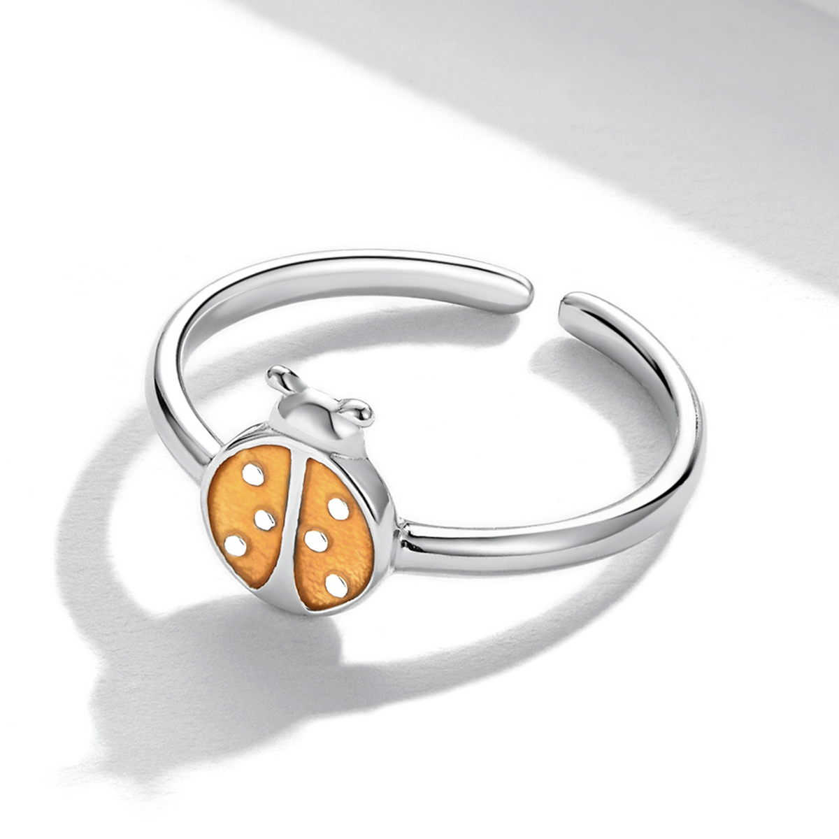 Pandora Style Oranje Lieveheersbeestje Open Ring - SCR774