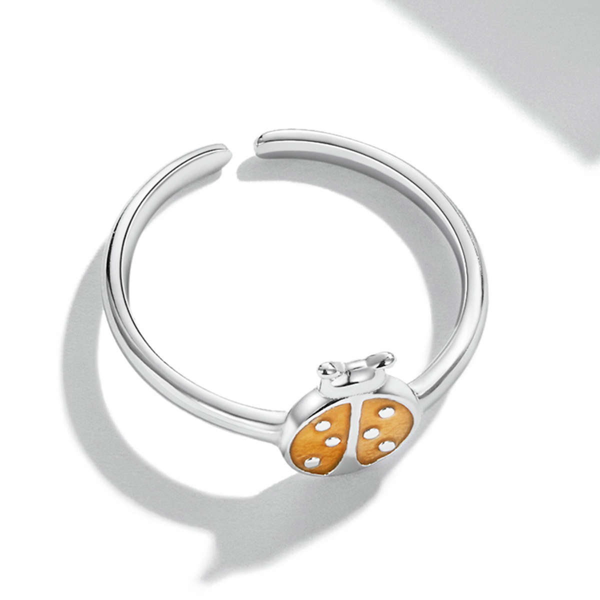 Pandora Style Oranje Lieveheersbeestje Open Ring - SCR774