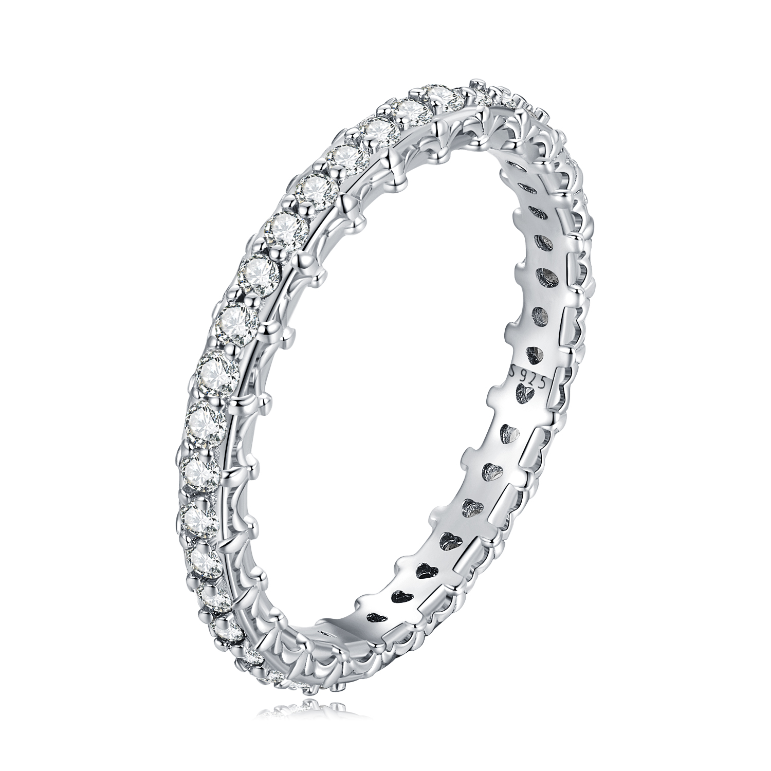 Pandora Style Patroon Kleur Zirkonium Ring - BSR277