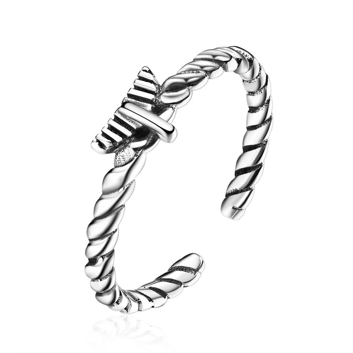 Pandora Style Retro Nostalgisch Henneptouw Open Ring - VSR064