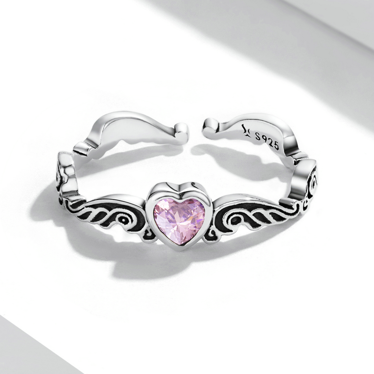 Pandora Style Retro Patroon - Hart Open Ring - SCR766