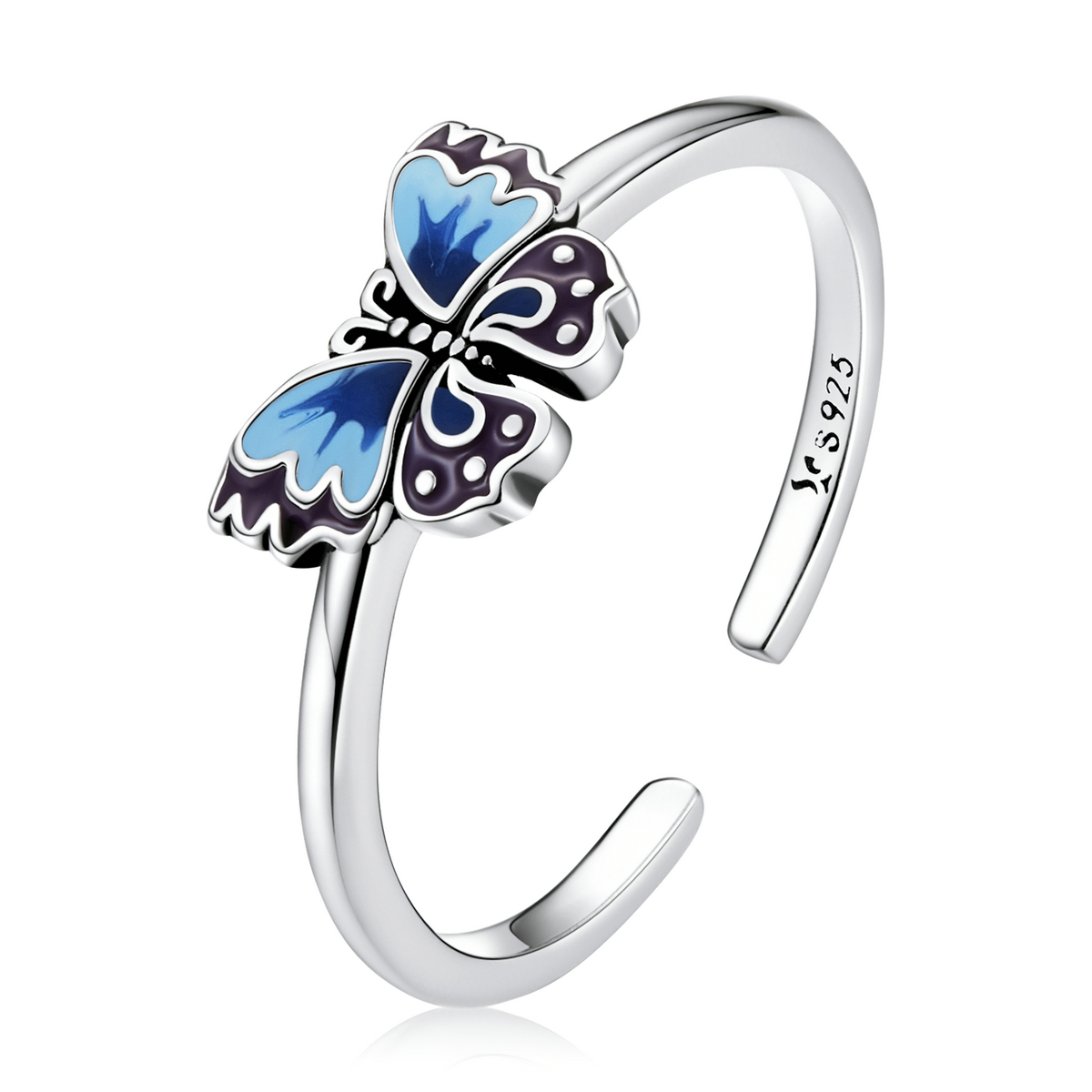 Pandora Style Retro Vlinder Open Ring - SCR802