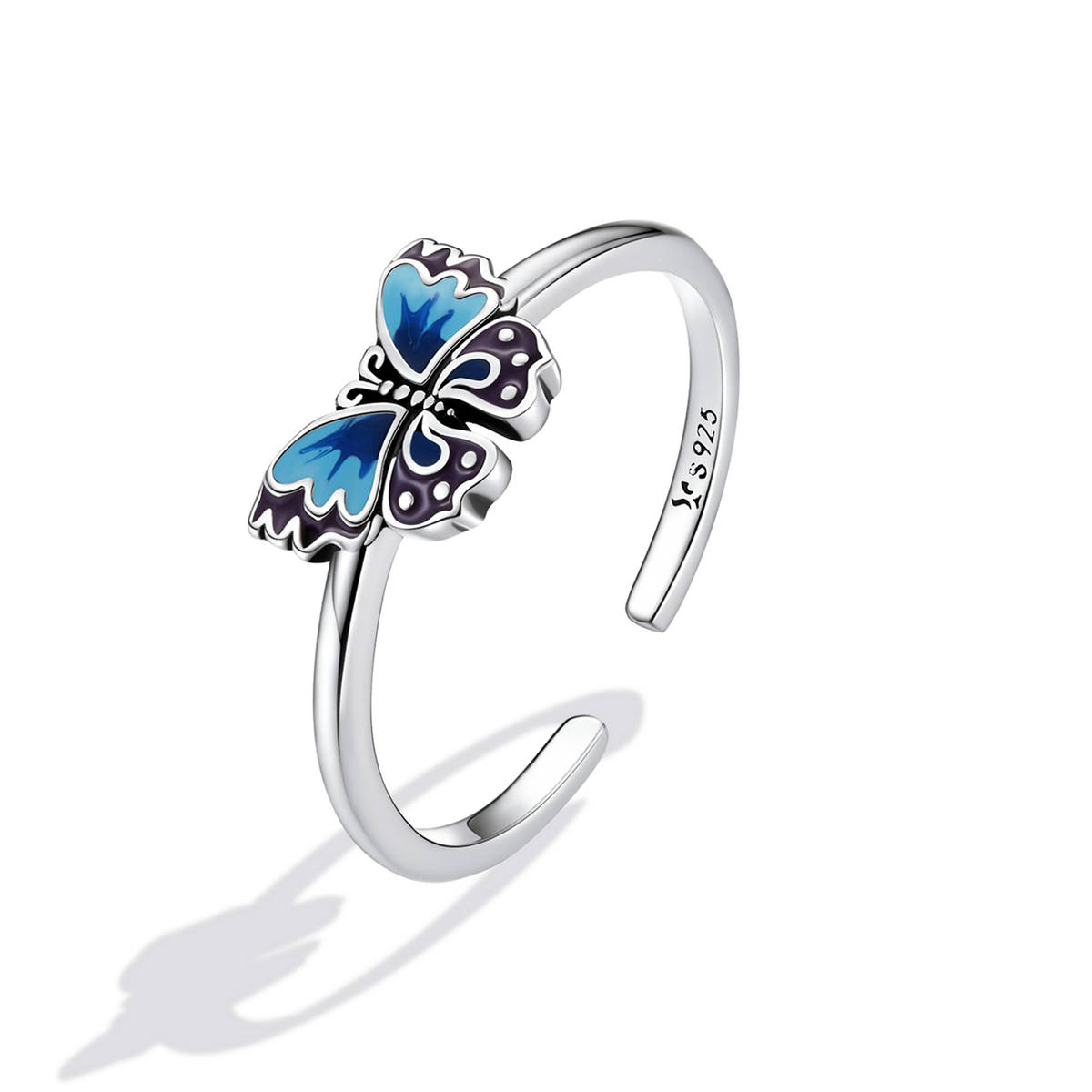 Pandora Style Retro Vlinder Open Ring - SCR802