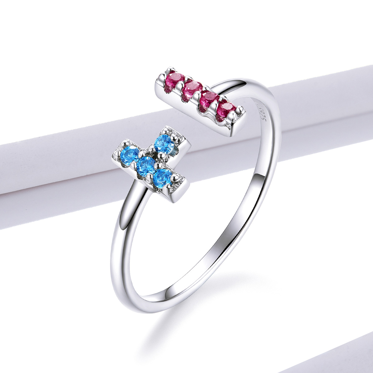 Pandora Style Tetris Open Ring - BSR114