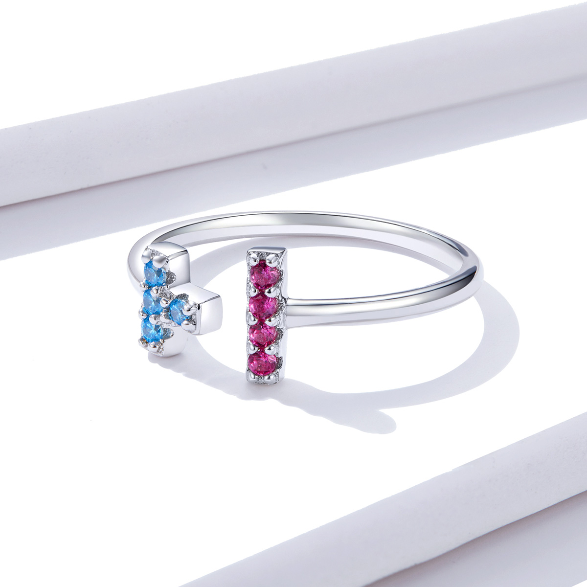 Pandora Style Tetris Open Ring - BSR114