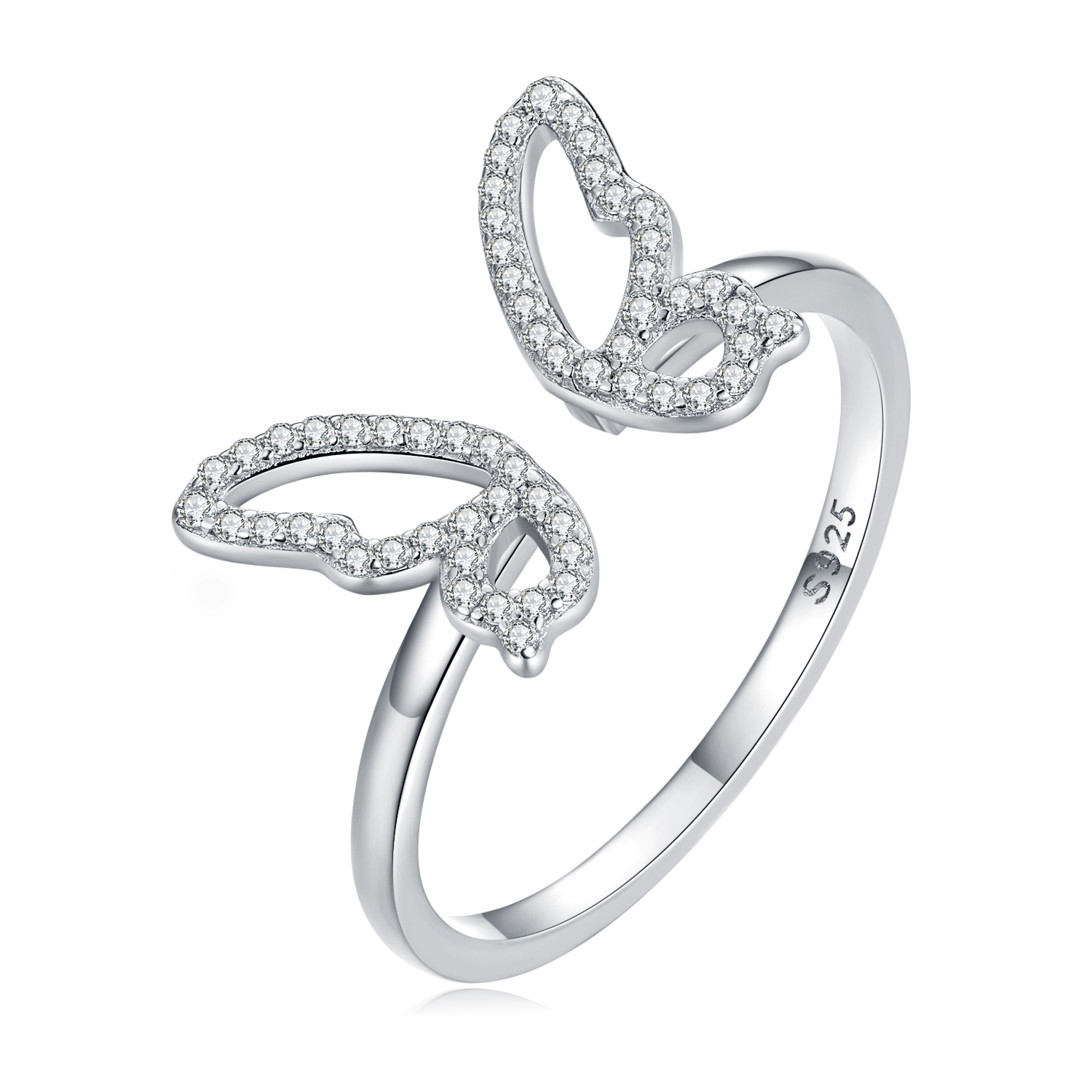 Pandora Style Vlinder Open Ring - BSR278