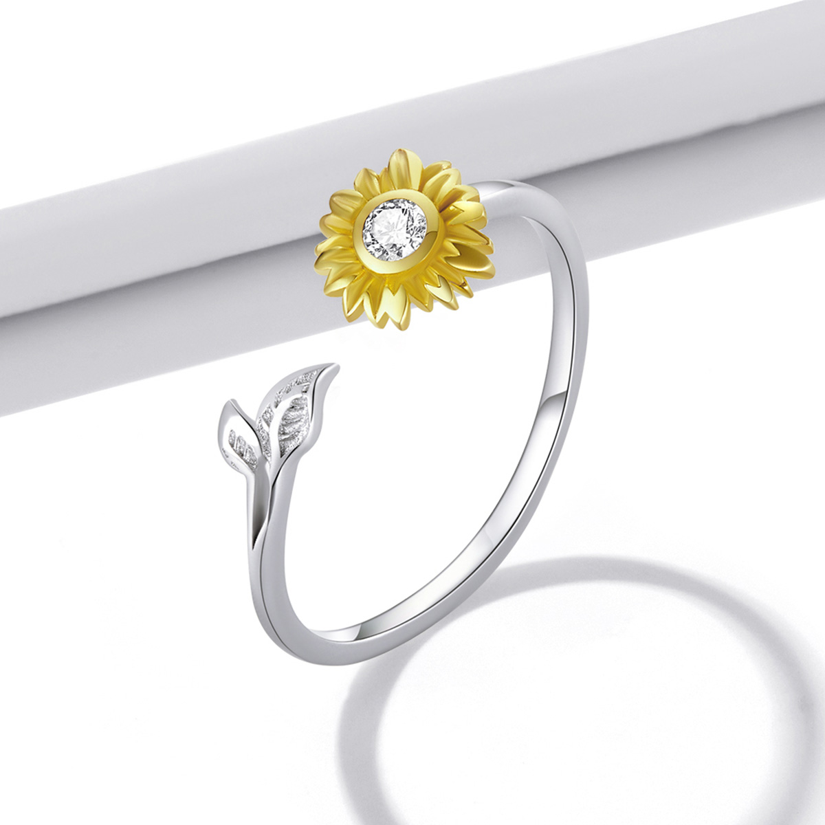 Pandora Style Zonnebloem Open Ring - BSR213