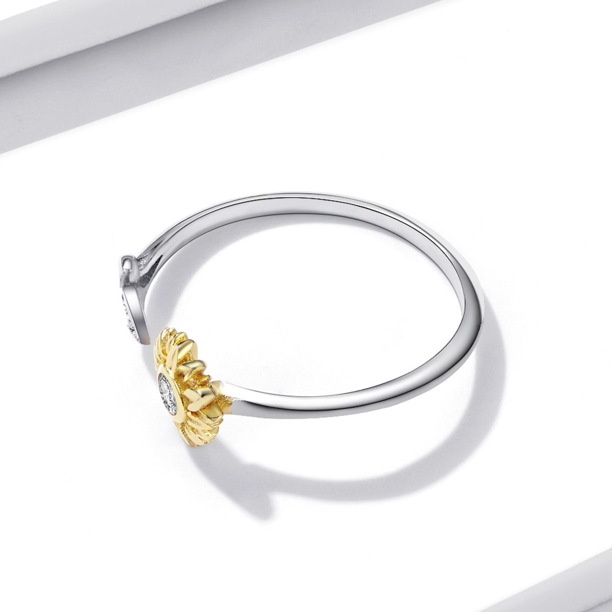 Pandora Style Zonnebloem Open Ring - BSR213