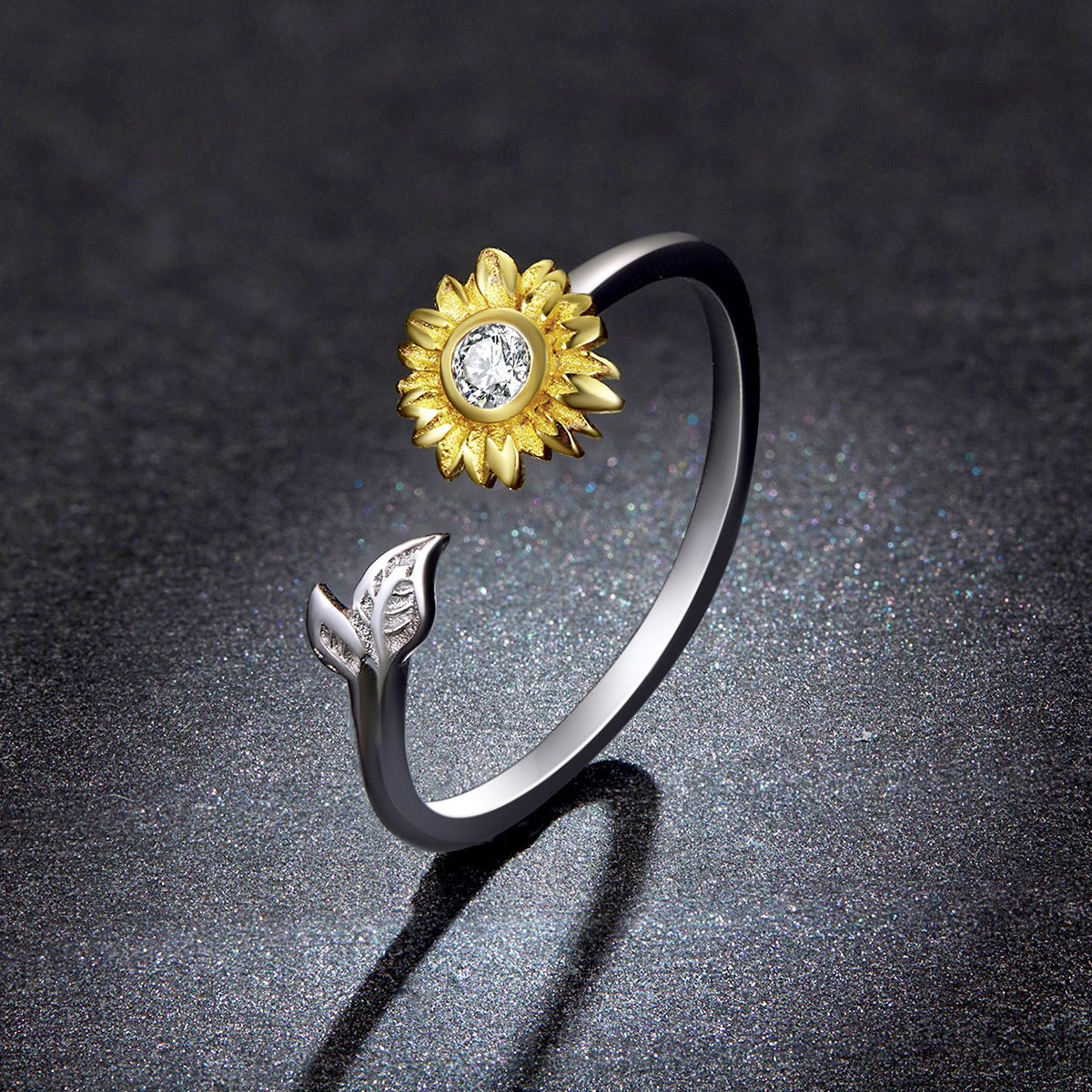 Pandora Style Zonnebloem Open Ring - BSR213