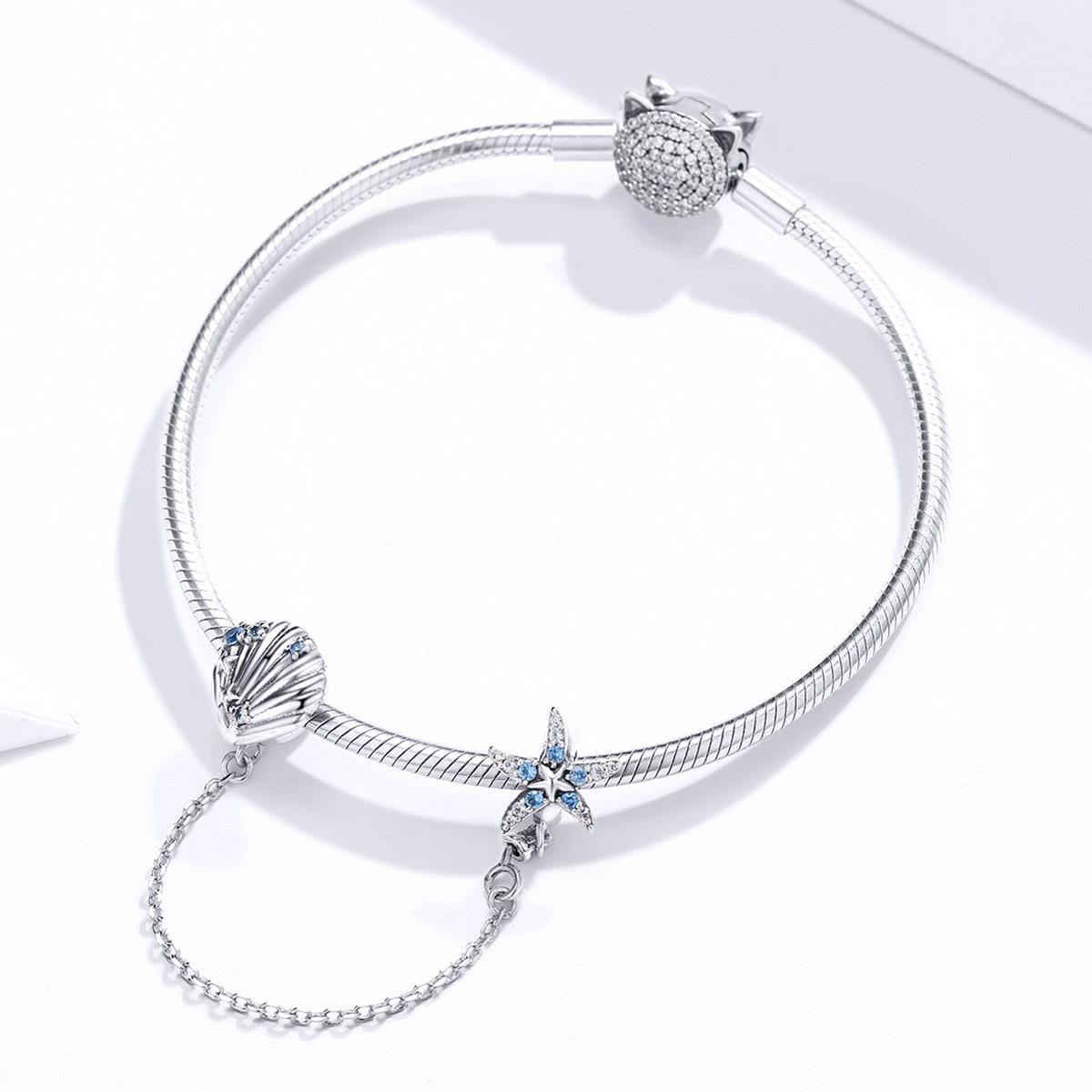 Pandora Style Diepzeester Veiligheidsketting - SCC1478