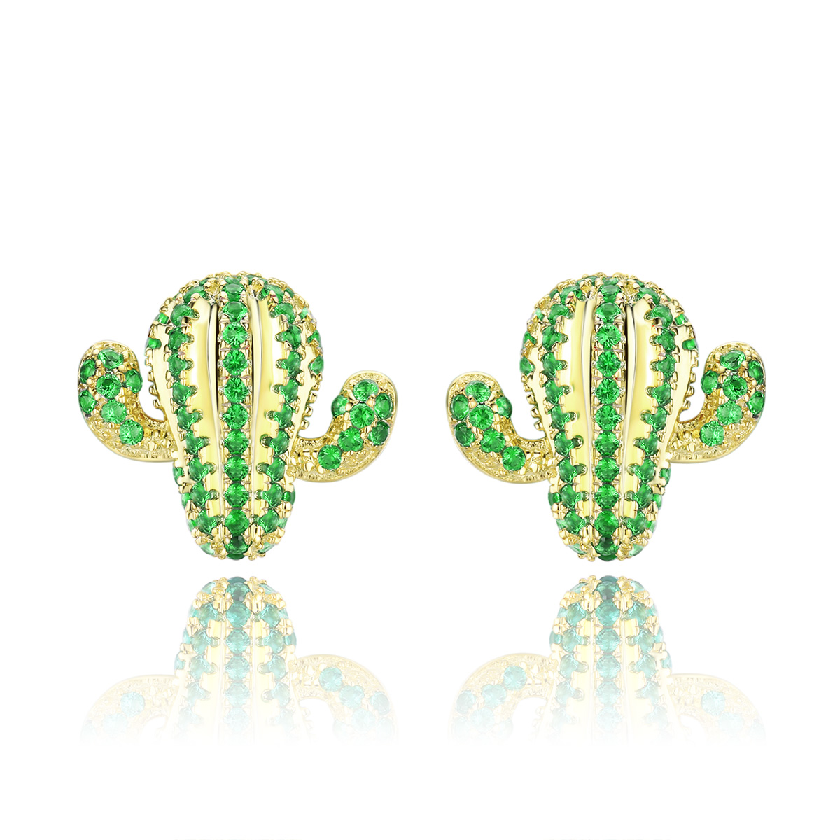 Pandora Style Cactus Oorknopjes - BSE013