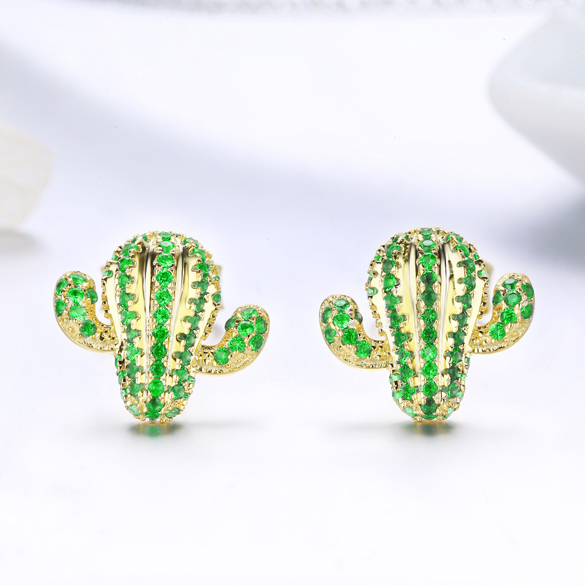 Pandora Style Cactus Oorknopjes - BSE013