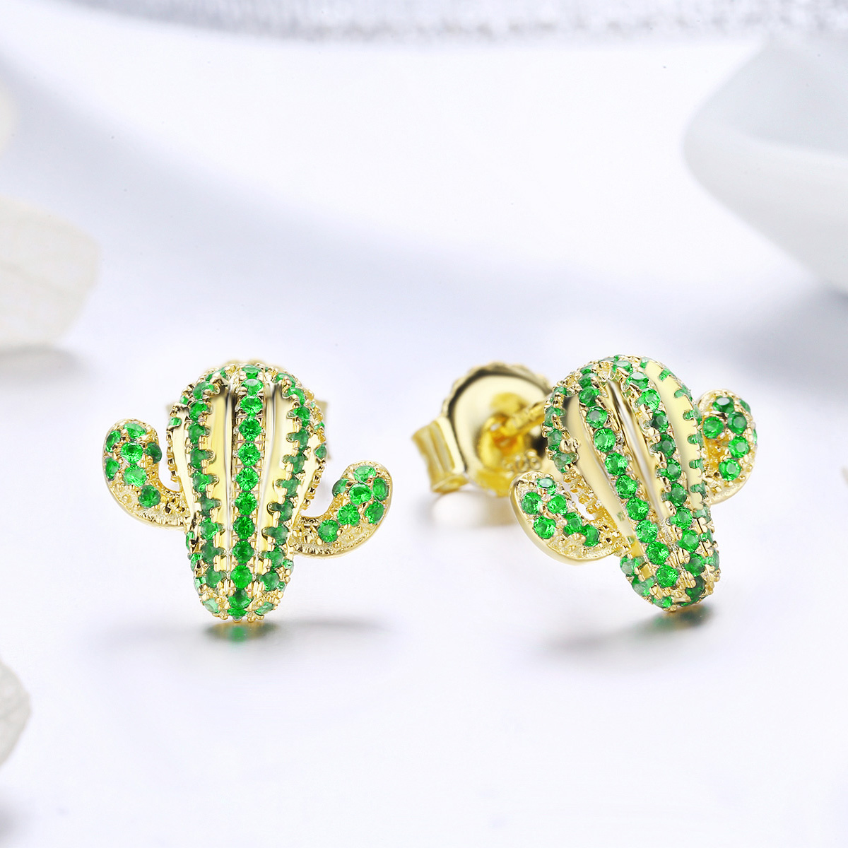 Pandora Style Cactus Oorknopjes - BSE013