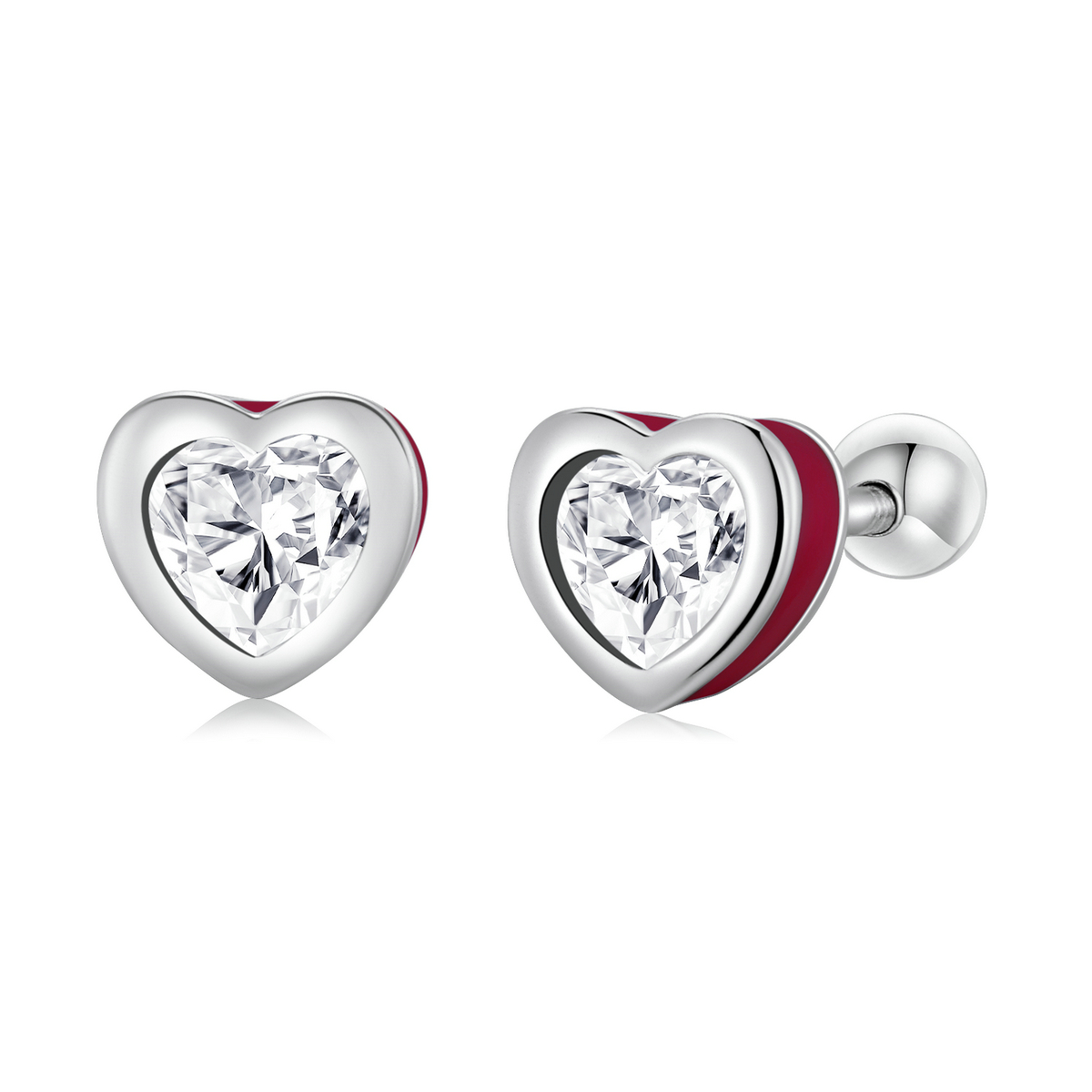 Pandora Style Eenvoudige liefde Oorknopjes - SCE1352-VT