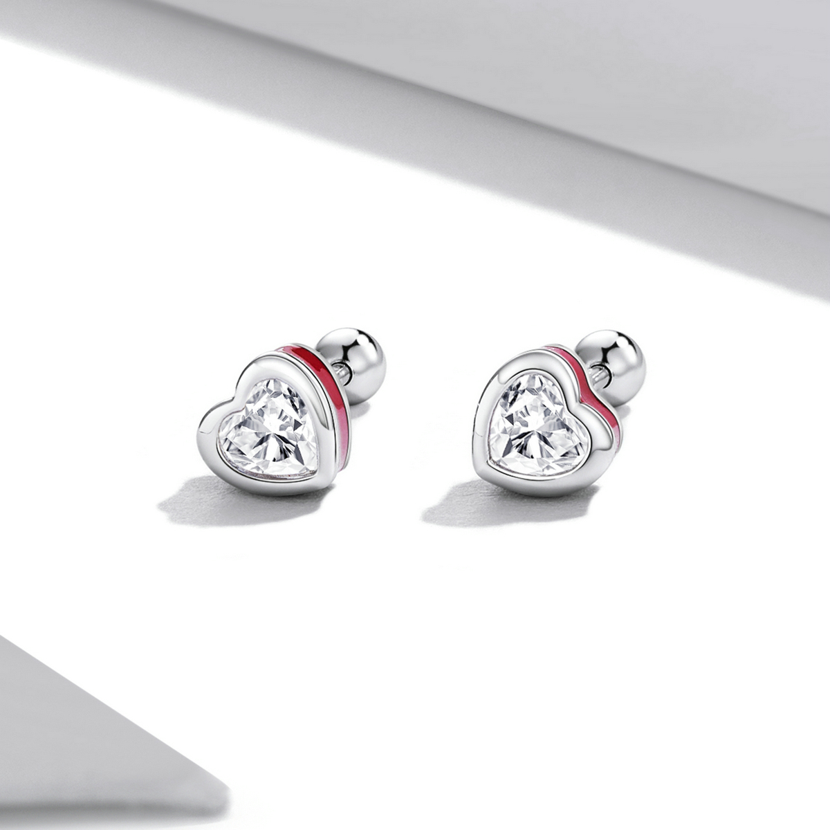 Pandora Style Eenvoudige liefde Oorknopjes - SCE1352-VT