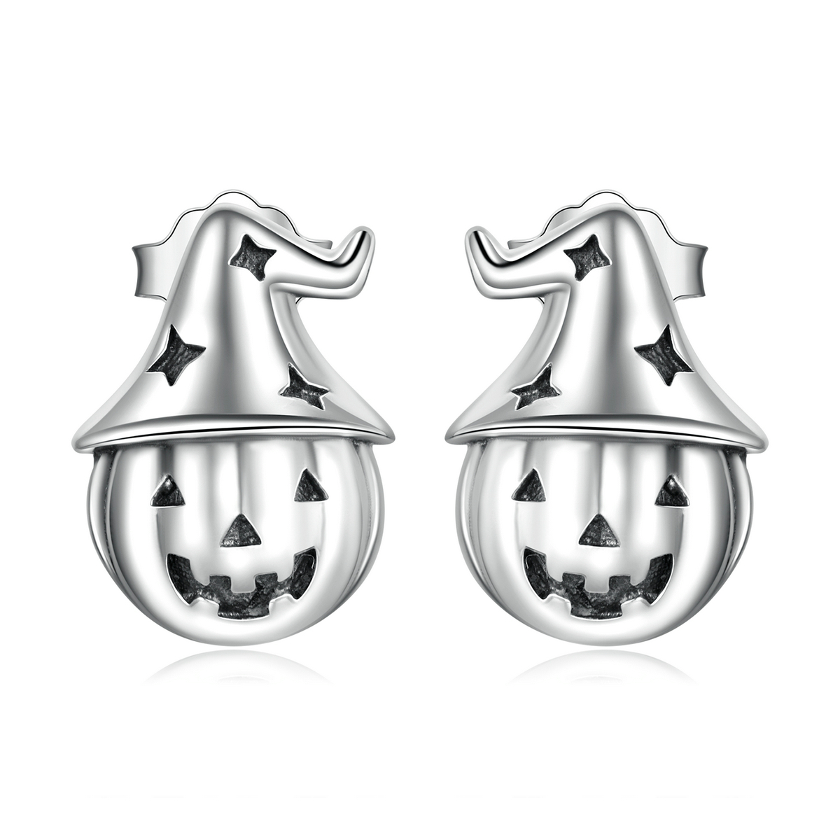 Pandora Style Halloween Pompoen Oorknopjes - BSE537