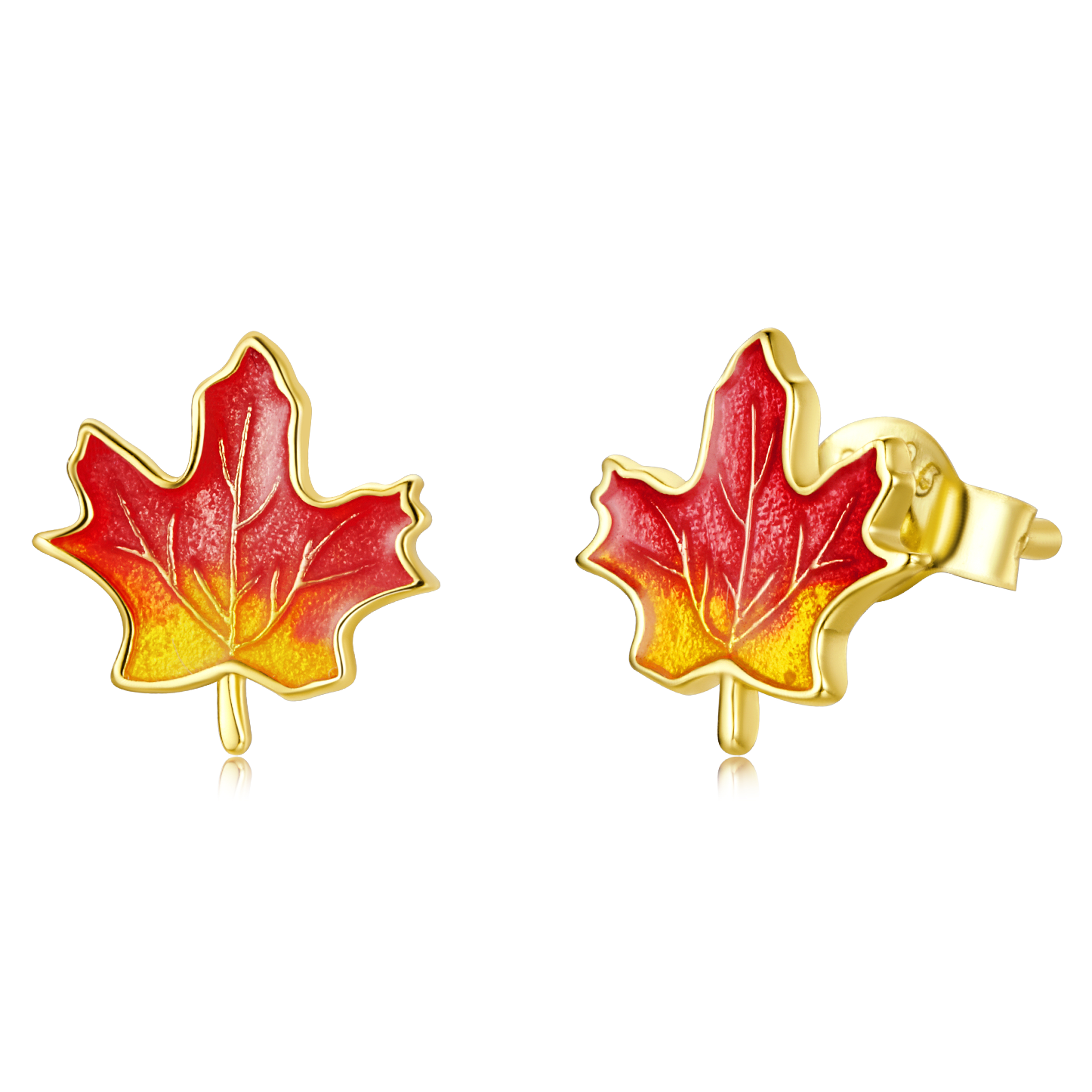 Pandora Style Herfst - Maple Leaf Oorknopjes - SCE1244