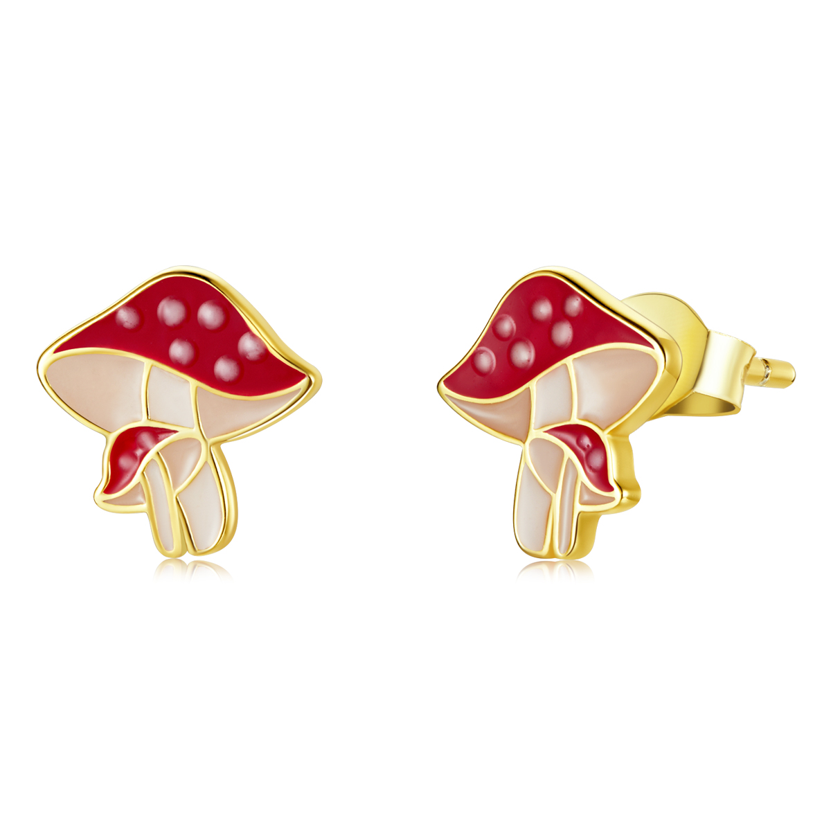 Pandora Style Herfst - Paddenstoelen Oorknopjes - SCE1245