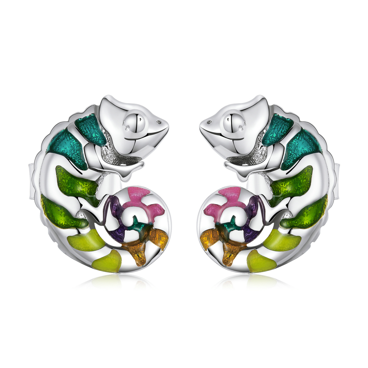 Pandora Style Kameleon Oorknopjes - BSE587