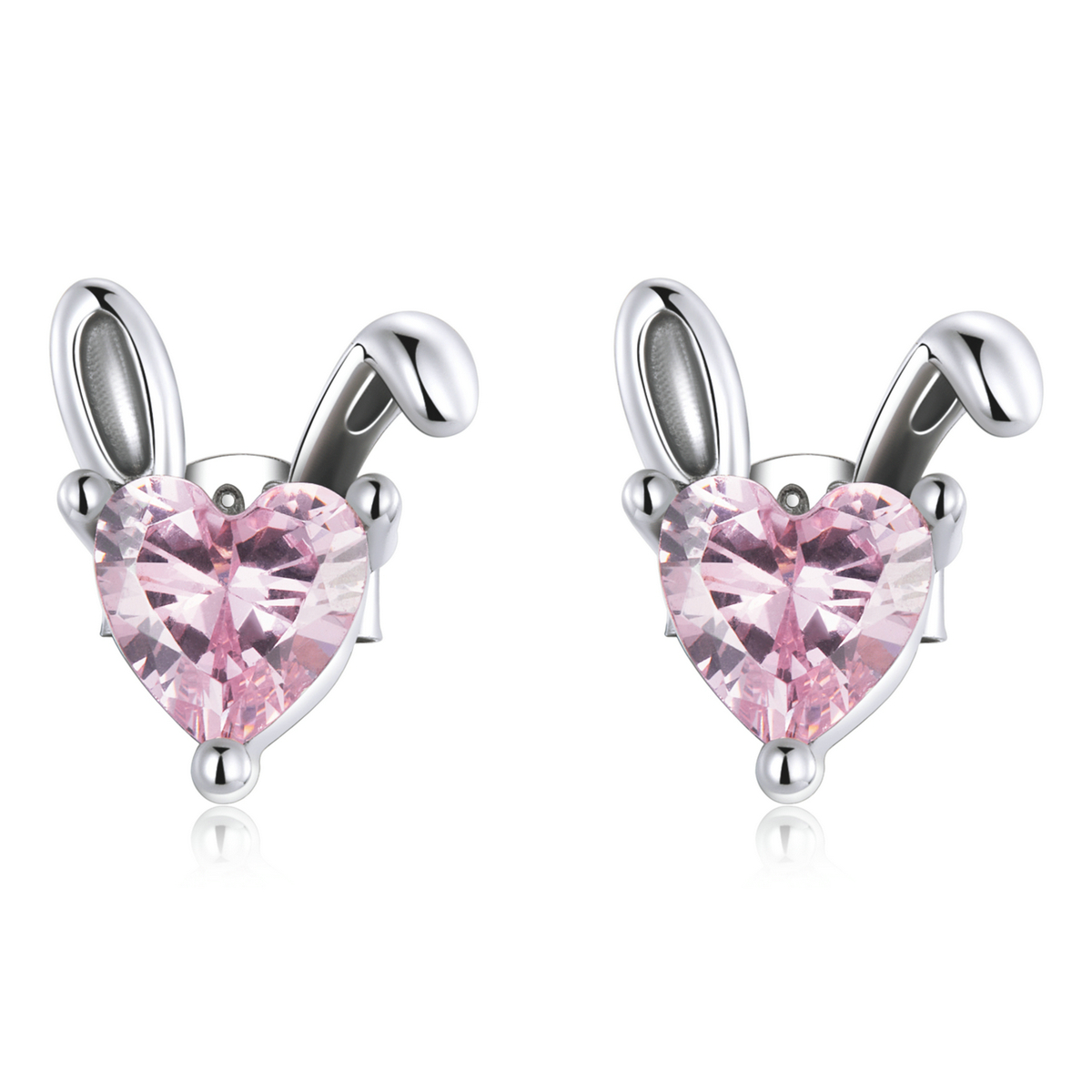 Pandora Style Love Rabbit Oren Oorknopjes - SCE1365