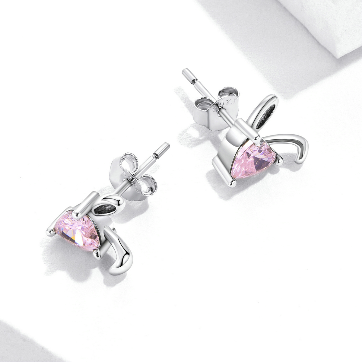 Pandora Style Love Rabbit Oren Oorknopjes - SCE1365