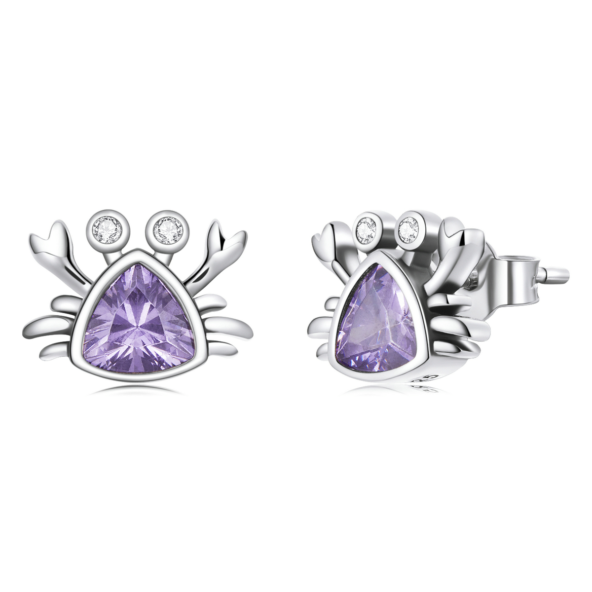 Pandora Style Mini Krab Oorknopjes - BSE572