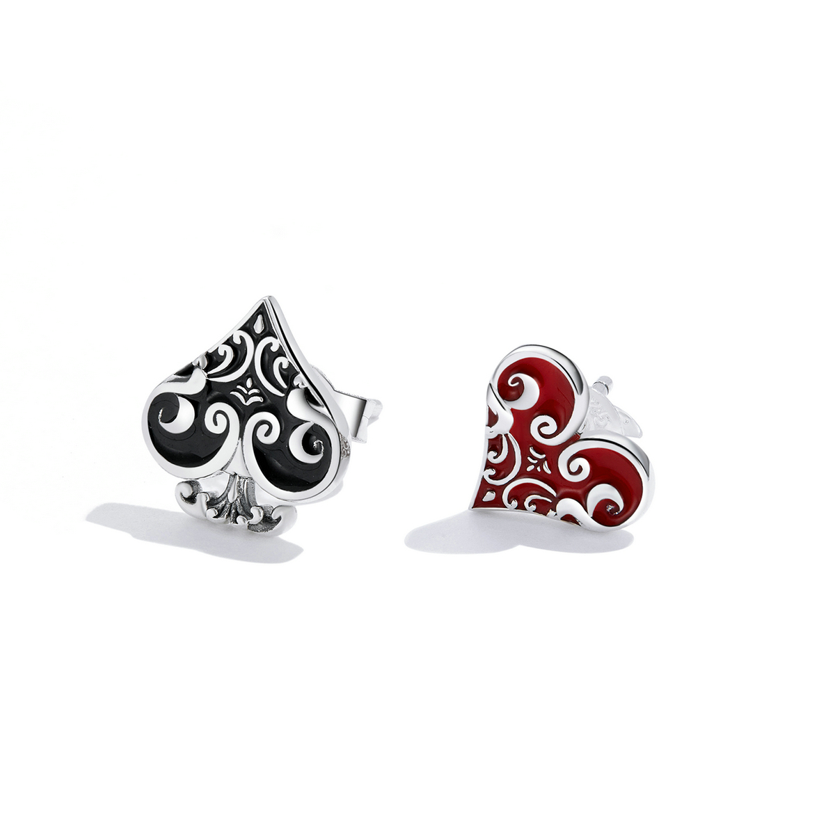 Pandora Style Poker harten Oorknopjes - SCE1378