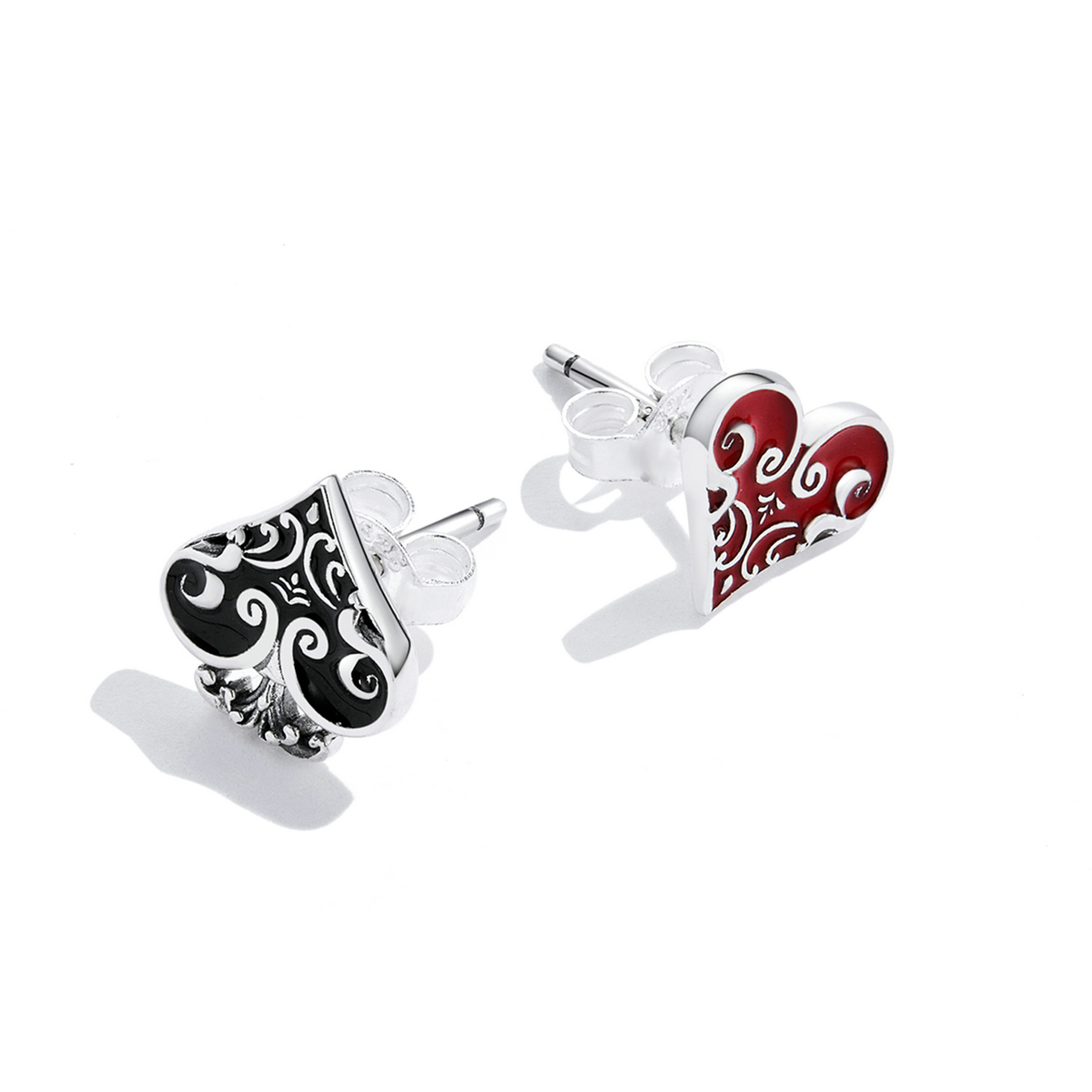 Pandora Style Poker harten Oorknopjes - SCE1378