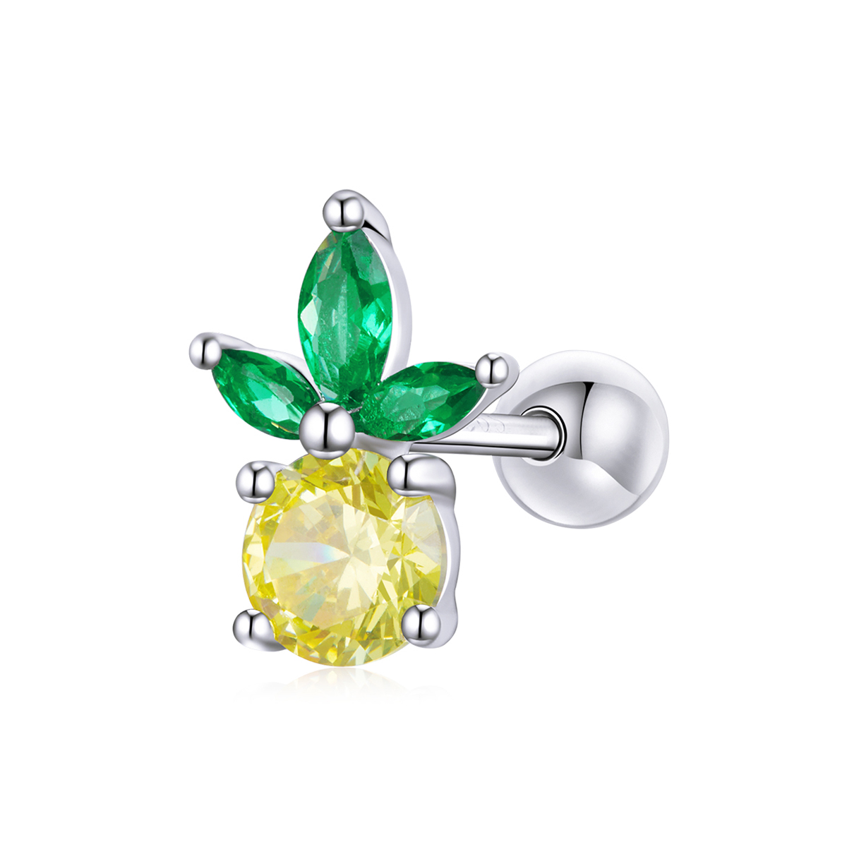 Pandora Style Summer Sweetheart - Ananas Oorknopjes - BSE490