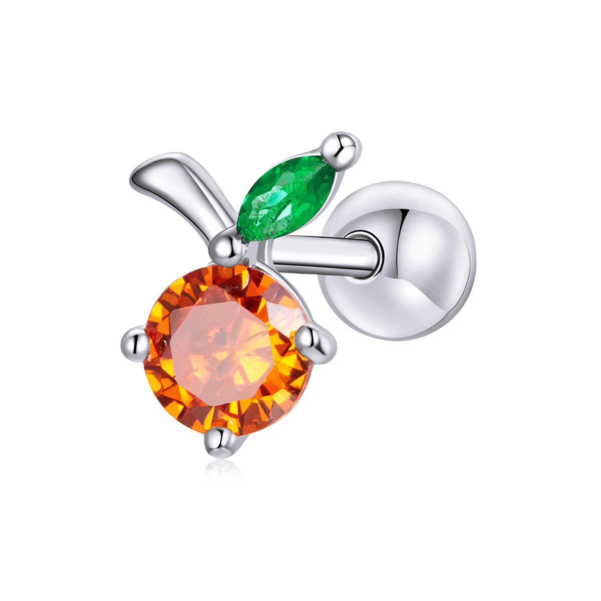 Pandora Style Summer Sweetheart - Oranje Oorknopjes - BSE493