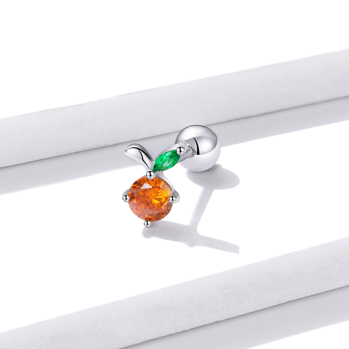 Pandora Style Summer Sweetheart - Oranje Oorknopjes - BSE493