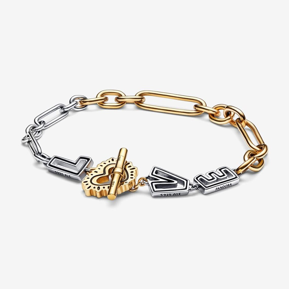 Keith Haring x Pandora Twee-tone Love Links Armband - 562223C01