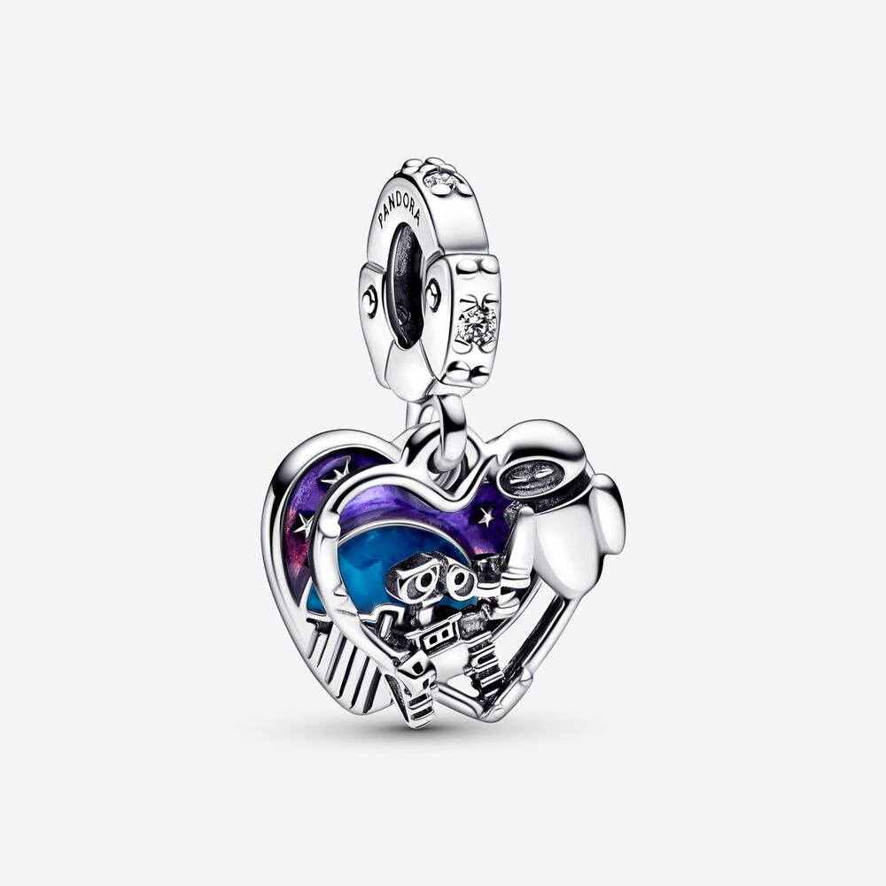 PANDORA Disney Pixar Wall-E & Eve Glow-in-the-dark Dangle Charm - 792518C01