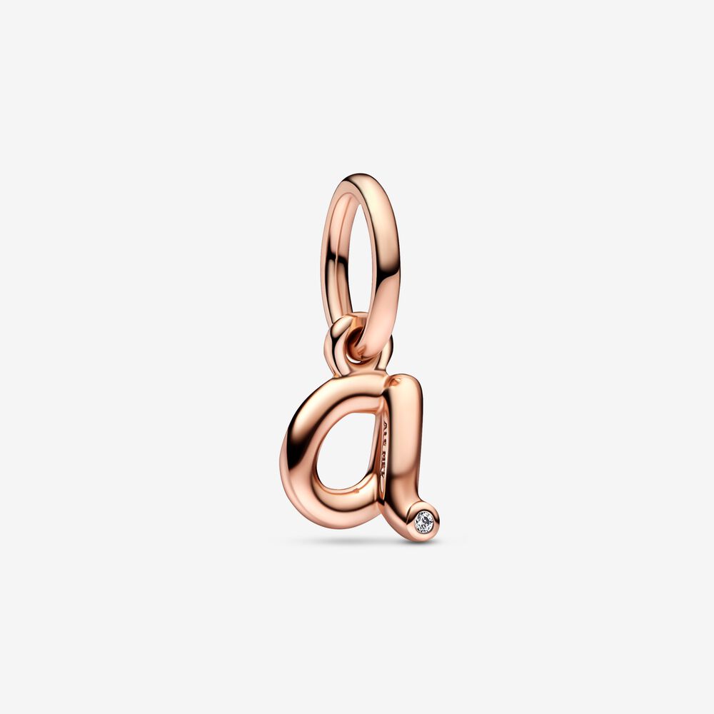 PANDORA Letter A Script Alphabet Dangle Charm - 782531C01