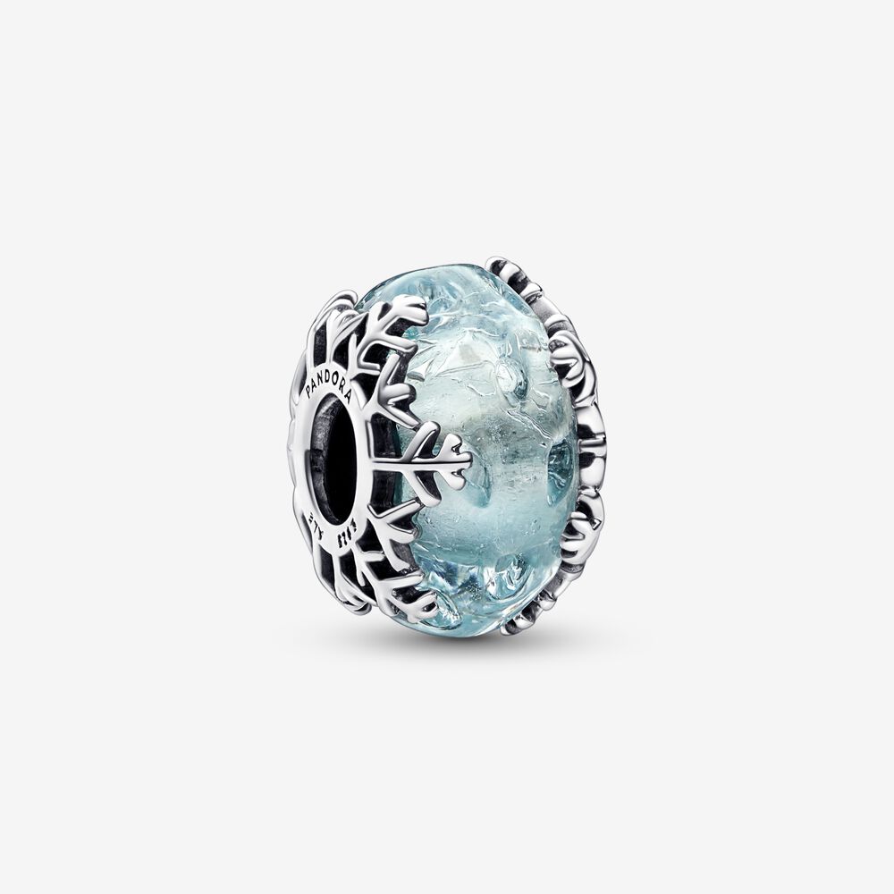 PANDORA Winter Blauwe Sneeuwvlok Murano Bedel - 792377C00