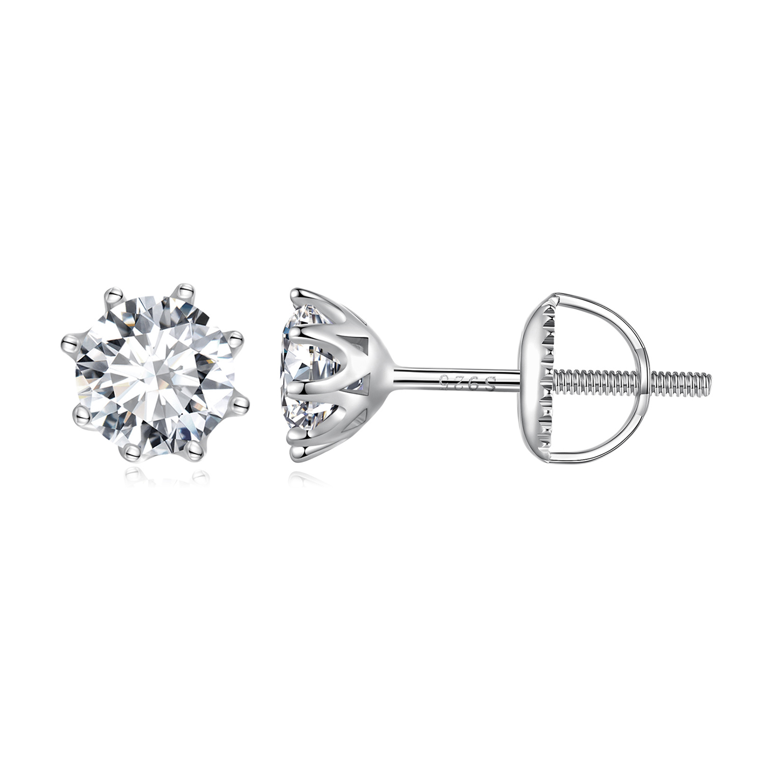 Pandora Stijl 1 Karaat Moissanite Stud Oorbellen - MSE019-L