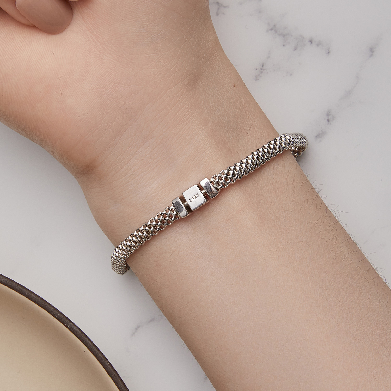 Pandora Stijl Geweven Ketting Armband - BSB124