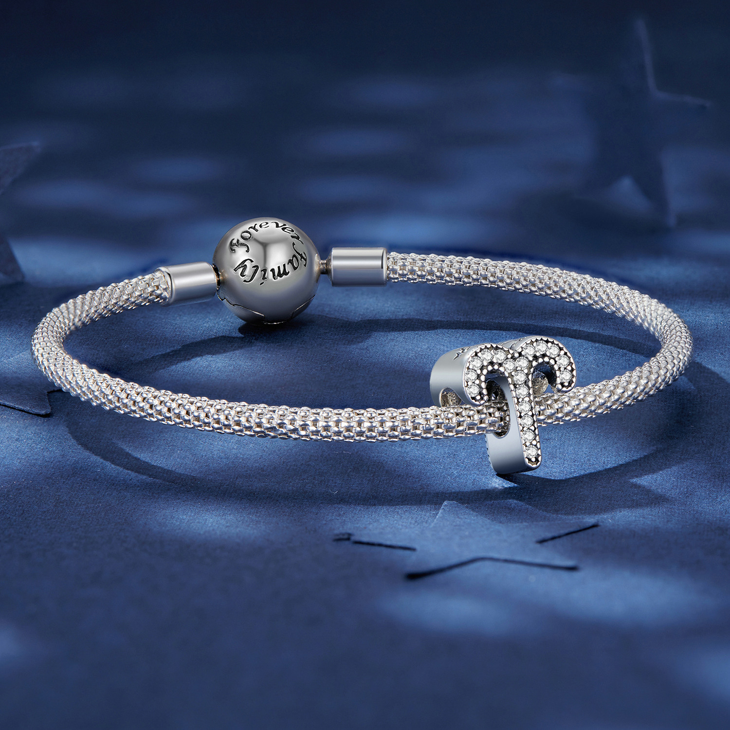 Pandora Stijl Ram Geluksbedel Zodiac Teken - SCC2516-1