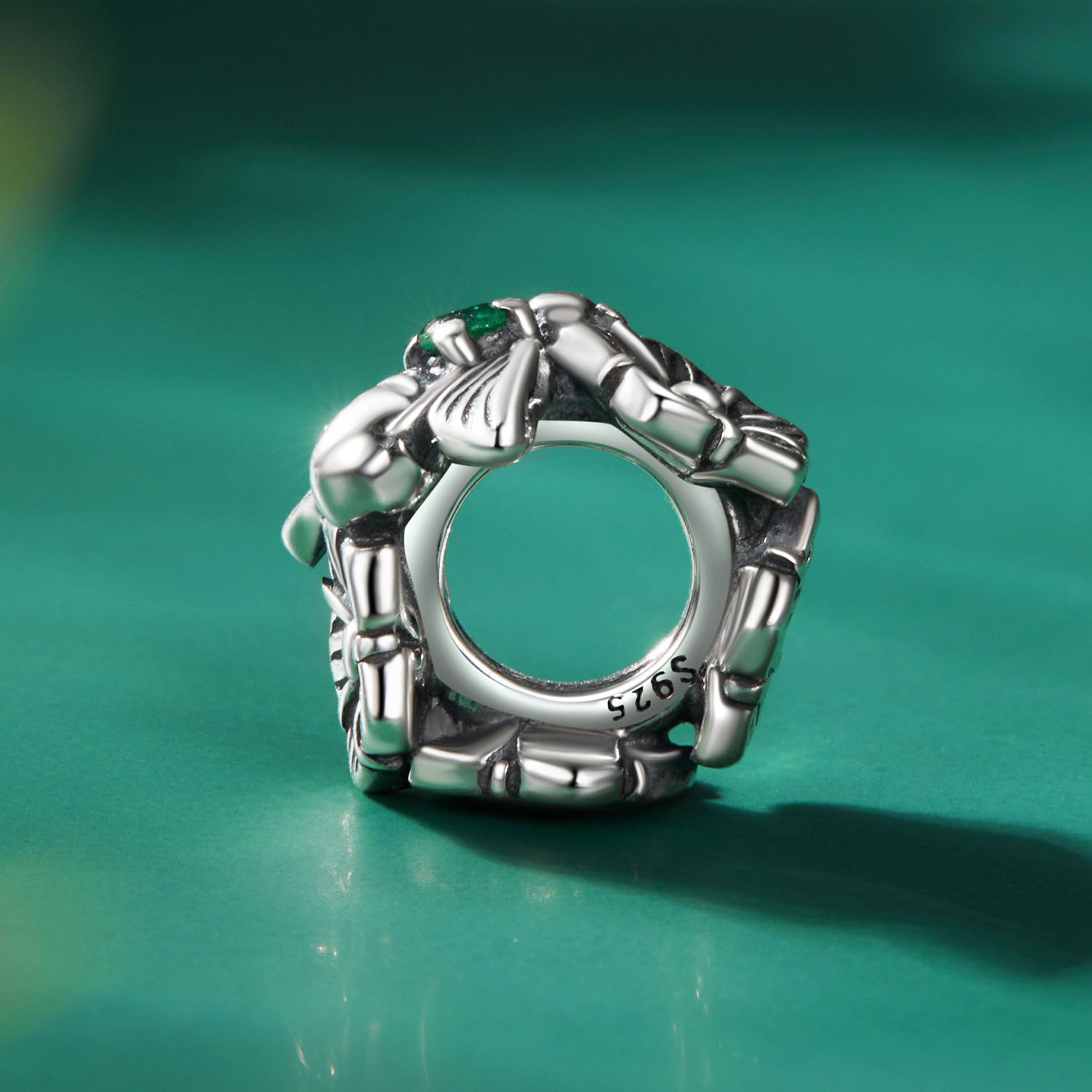 Pandora-stijl Geluksbij Spacerring Bedel - SCC2526