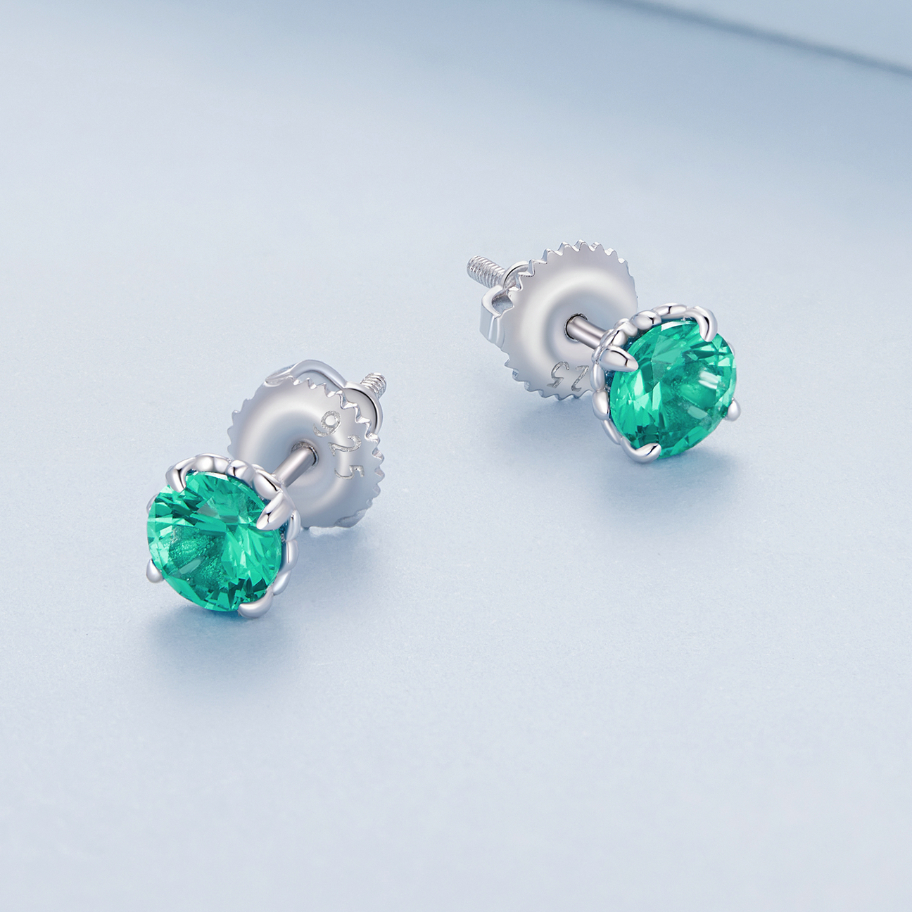 Pandora-stijl Groene Nano Stud Oorbellen - BSE831-GN