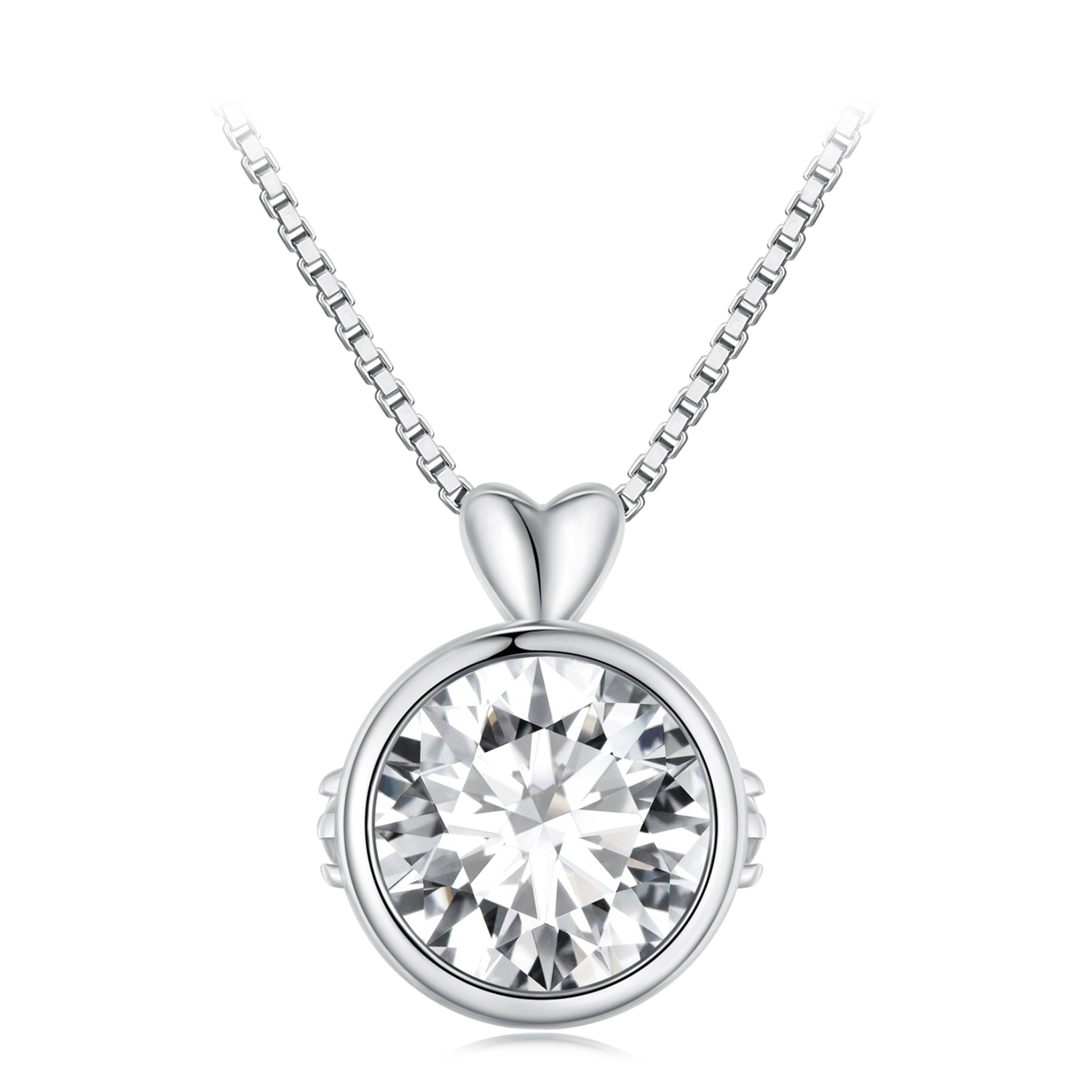 Pandora-stijl ketting met 1 karaat Moissanite - MSN013