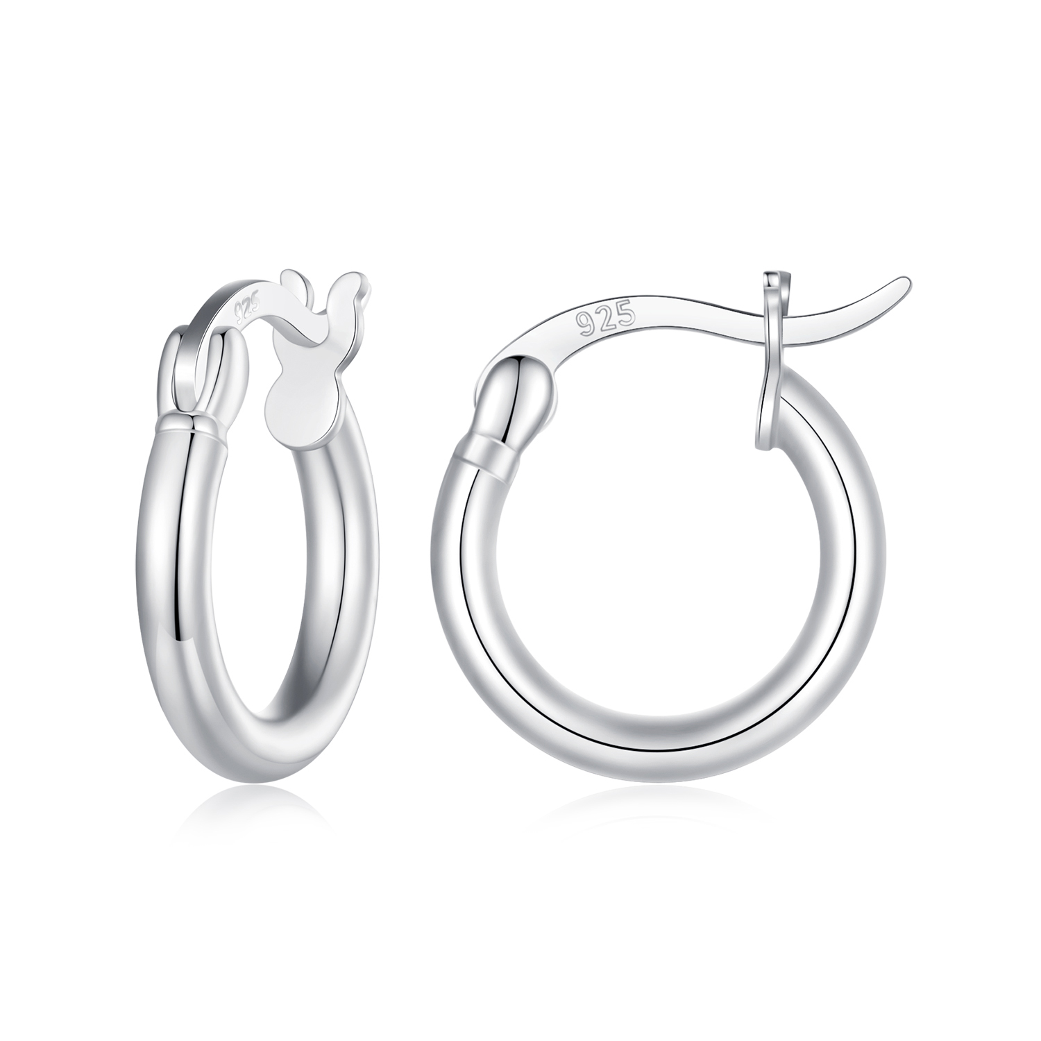 Pandora-stijl Kleine cirkel Hoops Oorbellen - SCE1608-S