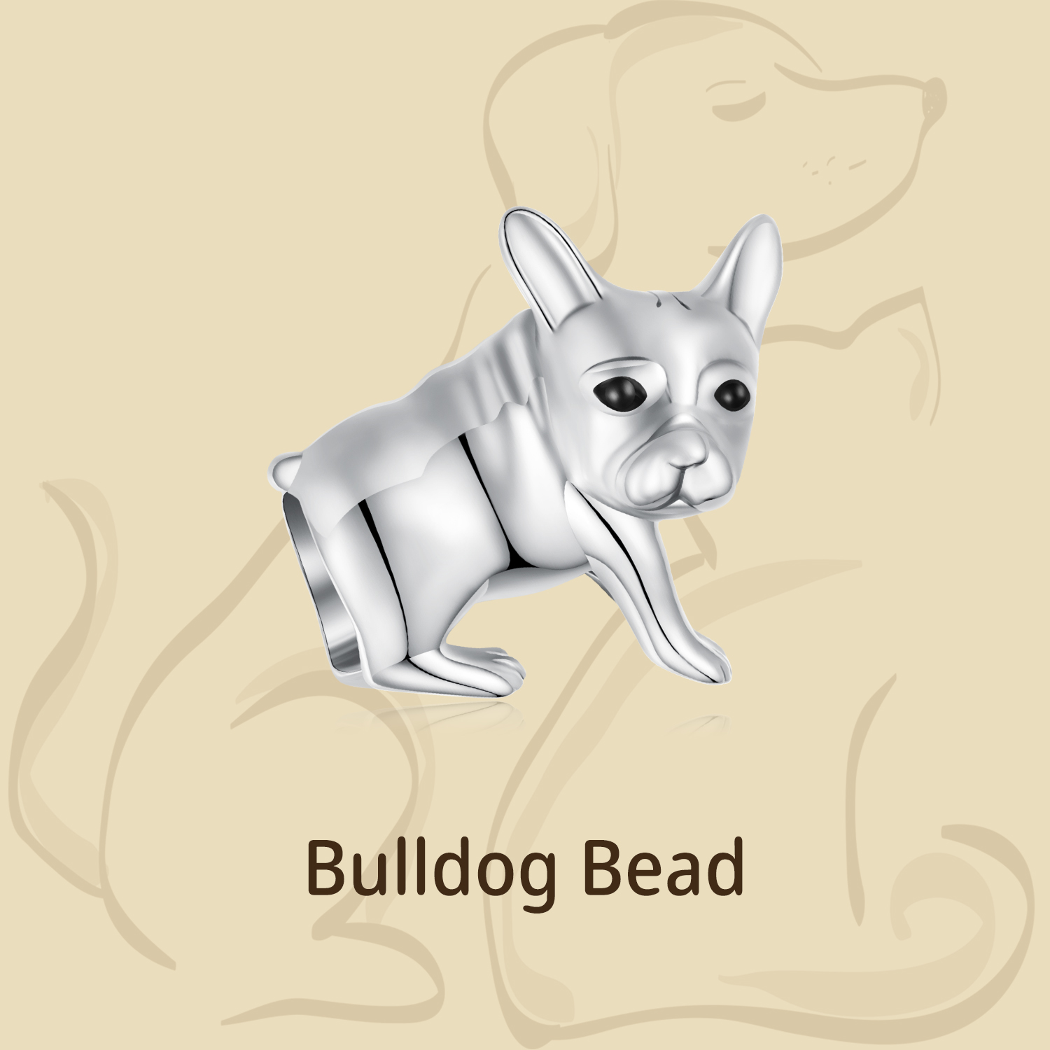 Pandora Stijl Bulldog Bedel - BSC796